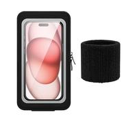 HDGSAFD 1 Sac De Bras De Course Et 1 Bracelet De Sport, Sac De Rangement pour Brassard De Téléphone Portable, Bracelet Absorbant La Transpiration Et Respirant, Aux Sports De Plein Air.