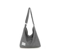 HDGSAFD 1 sac en toile grise, sac à bandoulière pour femme, sac à main de grande capacité, sac à bandoulière de sport, convient pour le travail, l'école, les voyages, le shopping, gris