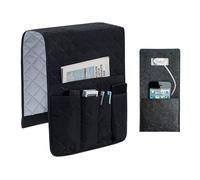 HDGSAFD 1 Sac Suspendu Noir pour Canapé Et 1 Sac Suspendu pour Téléphone Portable, Grand Sac De Rangement, Sac Suspendu Multi-Compartiments, Sac De Rangement Antidérapant pour La Maison