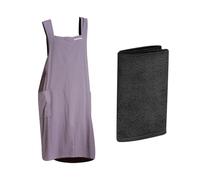 HDGSAFD 1 tablier de cuisine 1 pièce tissu fleuriste croix tablier fille poche tablier pratique travail jardin menuiserie tablier, gris, taille unique