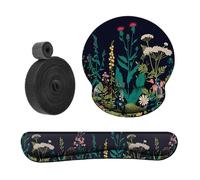 HDGSAFD 1 Tapis De Souris, 1 Tapis De Clavier, 1 Attache De Câble, 1 Tapis De Souris De Bureau, 1 Tapis De Clavier Antidérapant, 1 Repose-Poignet pour Tapis De Souris.