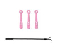 HDGSAFD 1 Tringle À Rideau Rétractable Et 3 Porte-Cintres, Crochets Auxiliaires pour Vêtements, Tringle Télescopique Multifonction, Adaptée Aux Stores De Grenier (Noir).