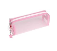 HDGSAFD 1 trousse à crayons en maille transparente, 1 pendentif floral, grande trousse à crayons en maille, trousse à crayons avec fermeture éclair, sac de rangement pour papier à lettre d'étudiant,