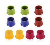 HDGSAFD 10 Bouchons De Vin, Bouchons De Vin Mousseux Réutilisables en Silicone, Ensemble De Bouchons De Rechange pour Bouteilles De Boisson, (Rouge, Jaune, Bleu, Vert, Café).