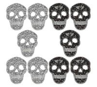 HDGSAFD 10 Morceaux De Patch en Strass, Patch De Crâne, Patch De Décoration De Vêtements, Patch De Repassage, Adapté Aux Vêtements, Aux Sacs Et Aux Chapeaux.