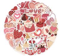 HDGSAFD 100 Autocollants D'Éléments d'amour, Autocollants Romantiques, Autocollants Esthétiques, Peuvent Décorer des Albums, des Albums Photo, des Valises, des Tasses À Eau.