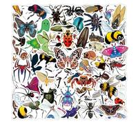 HDGSAFD 100 Autocollants D'Insectes De Dessins Animés, Autocollants Drôles, Autocollants pour Enfants, Valise Décorer, Cahier, Bouteille d'eau.