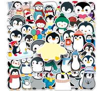 HDGSAFD 100 Autocollants Pingouin, Autocollants De Dessins Animés Mignons, Autocollants Graffiti Intéressants, Peuvent Être Utilisés pour Décorer des Albums, des Planches À roulettes Et des Bagages
