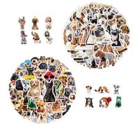 HDGSAFD 100 Autocollants pour Chiens, Autocollants Mignons, Autocollants Créatifs Et Amusants, Qui Peuvent Décorer des Planches À roulettes, des Ordinateurs Et des Bouteilles d'eau.