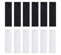 HDGSAFD 12 Pièces Boucles D'Extension De Pantalon, Boucles Élastiques Élastiques, Boucles D'Extension Réglables, Accessoires De Pantalon, Rallonges De Taille De Pantalon