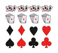 HDGSAFD 16 Patchs De Poker, Patchs De Repassage Créatifs, Patchs en Tissu Brodés Amusants, Patchs De Sacs De Vêtements De Bricolage, Patchs De Tissu Patch Multifonction.