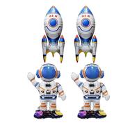 HDGSAFD 2 Ballons D'Astronaute Et 2 Ballons De Fusée, Ballons De Forme Créative, Ballons Jouets pour Enfants, Ballons De Décoration De Fête