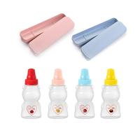 HDGSAFD 2 boîtes à vaisselle de voyage, 4 mini bouteilles d'épices, boîtes à vaisselle portables, boîte de rangement de vaisselle, étagère à vaisselle de voyage