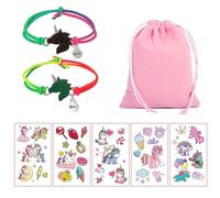 HDGSAFD 2 Bracelets À Couleurs Changeantes De Cheval Arc-en-Ciel Et 5 Autocollants De Cheval Arc-en-Ciel, avec 1 Sac À Bijoux, Un Joli Bracelet pour Filles, Un Bracelet D'Amitié