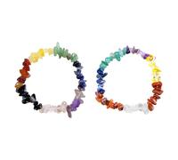 HDGSAFD 2 Bracelets De Gravier Colorés, Accessoires De Bracelet De Forme Irrégulière, Accessoires De Bracelet À La Mode Et Populaires, Décoration Quotidienne Assortie.