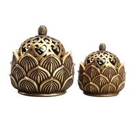 HDGSAFD 2 Brûleurs D'Encens Lotus, Bougeoir D'Encens en Métal, Mini Bâtons D'Encens, Porte-Encens De Table Lotus, Ornements Créatifs pour La Décoration