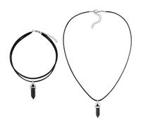 HDGSAFD 2 Colliers Pendentifs, Colliers pour Femmes, Colliers Pendentifs Colonne Hexagonale, Colliers Réglables, Accessoires De Costumes