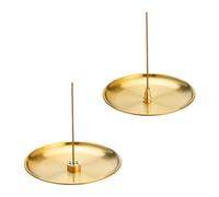 HDGSAFD 2 Ensembles De Plateaux D'Encens, Bougeoirs D'Encens en Laiton, Plateaux D'Encens De Table, Brûleurs D'Encens en Métal, Bougeoirs D'Encens Créatifs, Décorations D'Encens