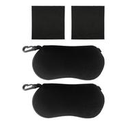 HDGSAFD 2 Étuis À Lunettes Et 2 Chiffons À Lunettes, Étui À Lunettes Portable Pour Une Utilisation En Extérieur, Sac De Rangement Pour Lunettes, Sac De Protection Pour Lunettes