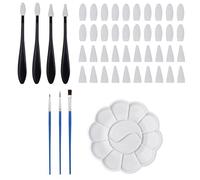 HDGSAFD 2 Gommes, 40 Têtes De Rechange, 1 Palette Et 3 Pinceaux À Huile, Outils De Dessin, Outils De Peinture, Accessoires De Dessin.