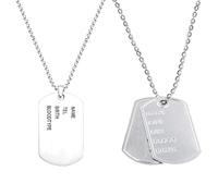 HDGSAFD 2 Morceaux De Collier D'Identité, Collier en Métal, Collier Simple Et Polyvalent, Accessoires De Vêtements Et Collier À La Mode.