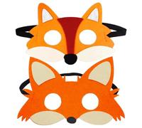 HDGSAFD 2 Morceaux De Masque De Renard, Masque De Mascarade, Accessoires De Jeu De Rôle, Masque De Dessin Animé Mignon.