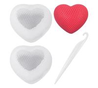 HDGSAFD 2 Moules en Silicone en Forme De Coeur Et 1 Couteau À Démouler, Moule À Pâtisserie, Moule À Décoration DIY, Peuvent Être Utilisés pour Faire des Gâteaux, Chocolats, Bougies