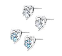 HDGSAFD 2 Paires De Boucles d'oreilles Griffes, Boucles d'oreilles De Style Créatif, Boucles d'oreilles Mignonnes, Boucles d'oreilles en Strass, Boucles d'oreilles Simples