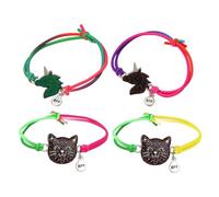 HDGSAFD 2 Paires De Bracelets D’Animaux De Dessin Animé, Bracelets D’Amitié, Bracelets pour Enfants, Bracelets en Corde Tressée Réglables, Bracelets À Changement De Couleur