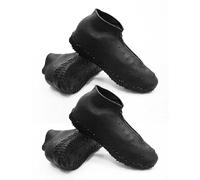 HDGSAFD 2 Paires De Couvre-Chaussures Imperméables Noirs, Couvre-Chaussures Imperméables En Silicone, Couvre-Chaussures De Protection, Couvre-Chaussures De Pluie Portables