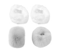 HDGSAFD 2 Paires De Manches En Peluche Unies, Manches Chaudes Pour Femmes, Manches Décoratives Pour Vêtements, Manches Douces (Blanc, Gris)