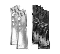 HDGSAFD 2 Paires De S En Cuir Verni, S Extensibles, S Longs Sans Doigts, S De Style Punk, Accessoires De Costume De Cosplay