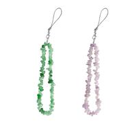 HDGSAFD 2 Pièces Chaînes De Téléphone Portable en Cristal, Chaînes De Téléphone Portable en Gravier, Bracelets en Pierre De Cristal, Accessoires De Téléphone Portable