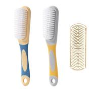 HDGSAFD 2 Pièces De Brosses À Chaussures À Poils Souples, 1 Pièce De Brosse De Nettoyage Supérieure, Ensemble De Nettoyage De Chaussures, Outil De Nettoyage Multifonction, Bleu.