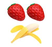 HDGSAFD 2 Pièces De Jouet À Presser À La Fraise Et 1 Pièce De Jouet À Presser À La Banane, Jouet À Presser Créatif, Jouet Amusant pour Enfants, Jouet Anti-Stress