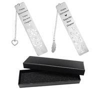 HDGSAFD 2 Pièces De Marque-Pages Happy Retirement Et 1 Boîtes De Rangement, Marque-Pages en Lettres Métalliques, Petites Boîtes Simples, Cadeaux De Retraite pour Collègues.