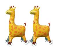 HDGSAFD 2 Pièces Debout des Ballons Girafe sur Roues, des Jouets Gonflables pour Enfants Créatifs, des Ballons Décoratifs Animaux, des Ballons Debout Amusants, Une Décoration De Fête d'anniversaire.