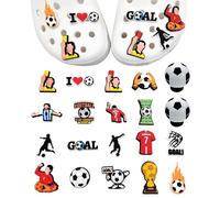 HDGSAFD 20 Pièces D'Accessoires De Chaussures Sur Le Thème Du Football, Boucles De Chaussures Décoratives De Dessin Animé En Trois Dimensions, Boucles De Chaussures Créatives Personnalisées.