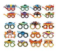 HDGSAFD 20 Pièces De Lunettes Jouets Pour Enfants, Lunettes Sur Le Thème Des Camions, Accessoires De Fête Pour Garçons, Décorations Amusantes De Dessins Animés, Adaptées Aux Fêtes D'Anniversaire.