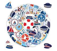 HDGSAFD 200 Autocollants sur Le Thème Marin, Autocollants Imperméables, Autocollants Décoratifs, Peuvent Être Utilisés dans Le Scrapbooking, Le Journal, La Valise, L'Ordinateur.