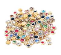 HDGSAFD 200 Fleurs Rondes Strass Couture Strass Bijoux À Bricoler Soi-Même Vêtements Accessoires Paillettes Strass Décoration Strass Boutons