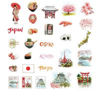 HDGSAFD 29 Autocollants De Graffiti De Journal Quotidien, Autocollants De Voyage Créatifs, Autocollants De Décoration De Tasse d'eau De Valise De Bricolage, Décoration D'Autocollant De Scrapbook