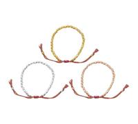 HDGSAFD 3 Bracelets Tressés en Perles De Cuivre, Design Artistique Créatif, Accessoires De Bijoux pour Hommes Et Femmes, Adaptés Aux Vêtements De Mode.