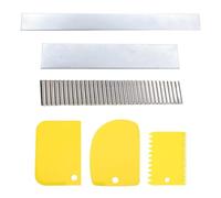 HDGSAFD 3 Emporte-Pièces Et 3 Grattoirs en Plastique, Emporte-Pièces en Acier Inoxydable, Outils en Argile pour Travaux Pratiques, Outil De Coupe Multifonctionnel