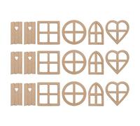 HDGSAFD 3 Ensembles De Portes Et Fenêtres De Maison De Poupée, Décoration De Scène Miniature, Portes Et Fenêtres en Bois, Décoration De Maison De Poupée, Mini Décoration De Fenêtre