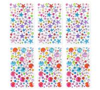 HDGSAFD 3 Feuilles D'Autocollants Étoiles Et 3 Feuilles D'Autocollants Ronds, Autocollants en Strass pour Enfants, Autocollants Décoratifs Multifonctionnels, Accessoires De Bricolage