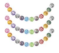 HDGSAFD 3 Morceaux De Boules Disco Colorées Tirant des Drapeaux, Une Décoration De Fond De Personnalité Créative, des Bannières De Fête À Thème Disco, des Ornements Suspendus De Fête d'anniversaire.