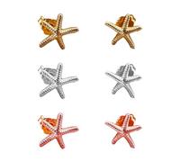 HDGSAFD 3 Paires De Boucles d'oreilles en Forme D'Étoile De Mer, Boucles d'oreilles Exquises Et Simples, Articles De Mode pour Femmes, Adaptés À La Collocation Quotidienne.