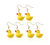 HDGSAFD 3 Paires De Petites Boucles d'oreilles De Canard Jaunes, Boucles d'oreilles De Dessins Animés Créatifs, Boucles d'oreilles Mignonnes pour Femmes, Boucles d'oreilles Suspendues.