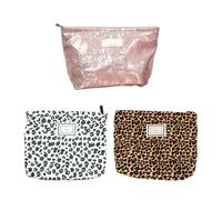HDGSAFD 3 Sacs En Toile, Motif Clignotant Motif Léopard, Sac De Rangement Multifonction, Sac Cosmétique Portable Pour Femme, Adapté Au Rangement Quotidien.